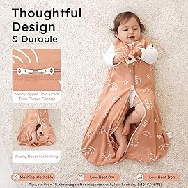 Yoofoss Baby Sleep Sack 18-24 Months TOG 1.0 Baby Wearable Blanket, 2 Pack 100% Organic Cotton Infant Toddler Sleeping Sack 2-Way Zipper Lightweight Sleep Sack