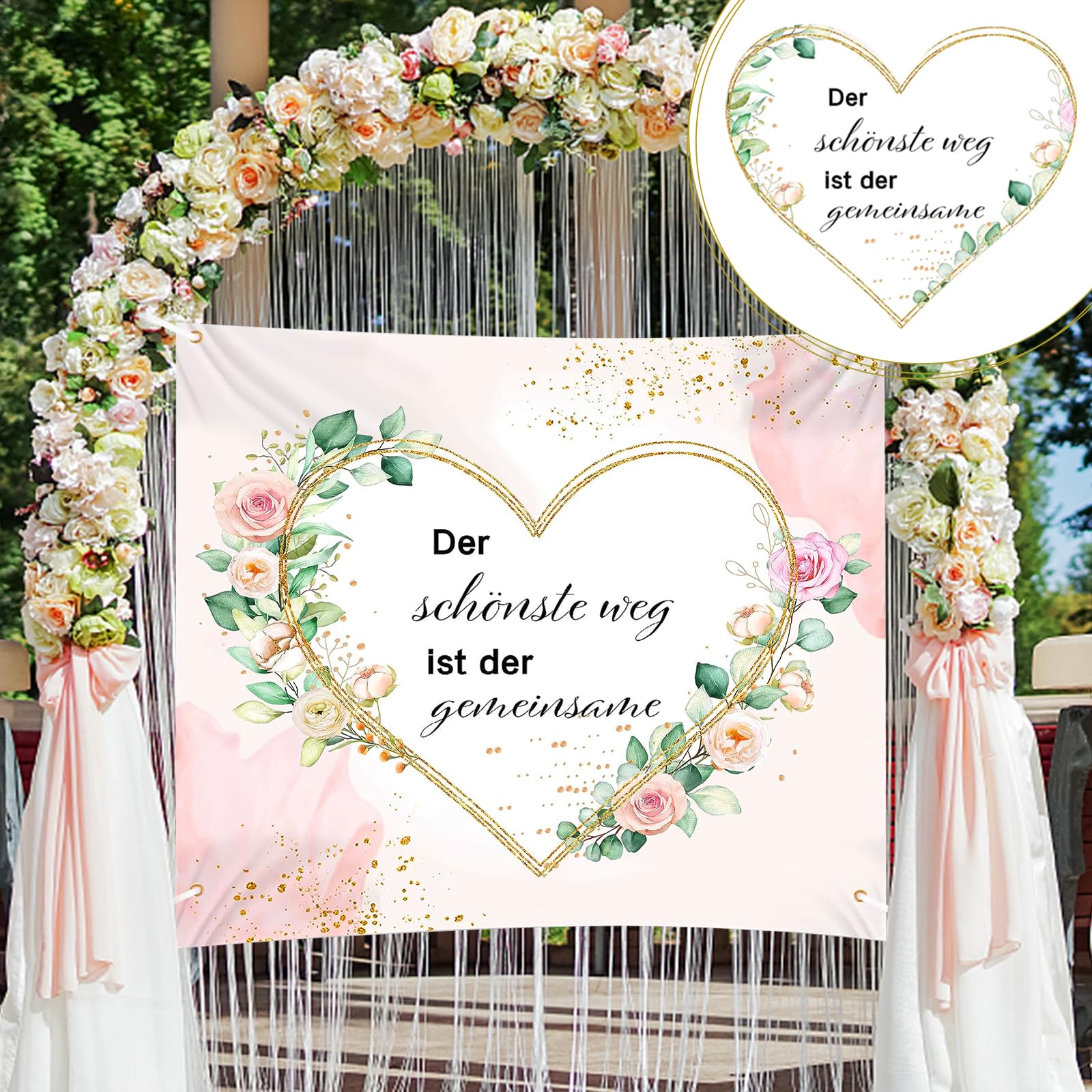 Drap De Mariage à Découper, 200 X 180 Cm, Motif Cœur De Mariage à