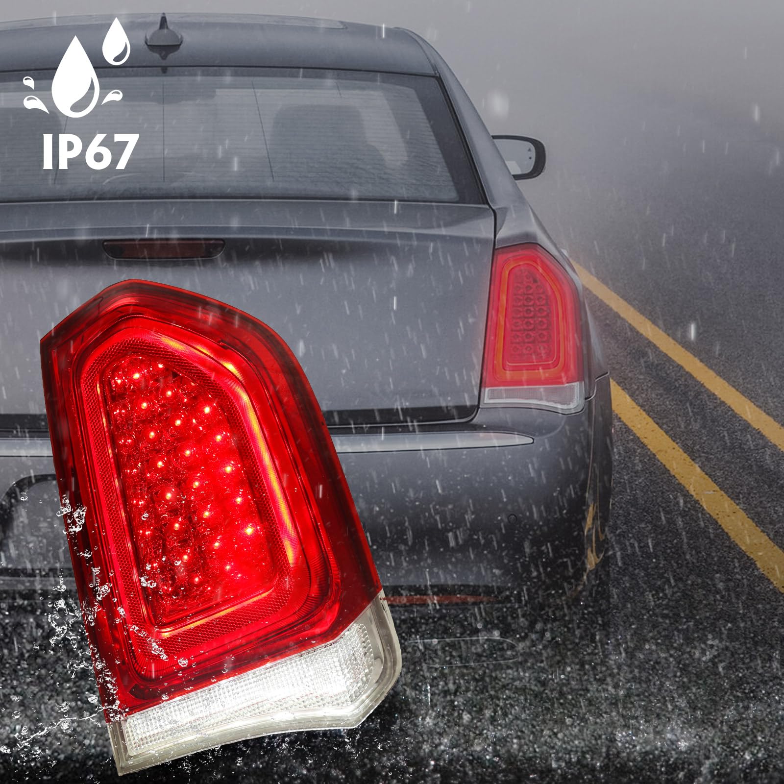 Amazon.com: Huray Full LED Tail Light Fit for Chrysler 300/300C