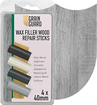 Wax Filler Sticks Grey Wood 4 Pack   Repair Kit