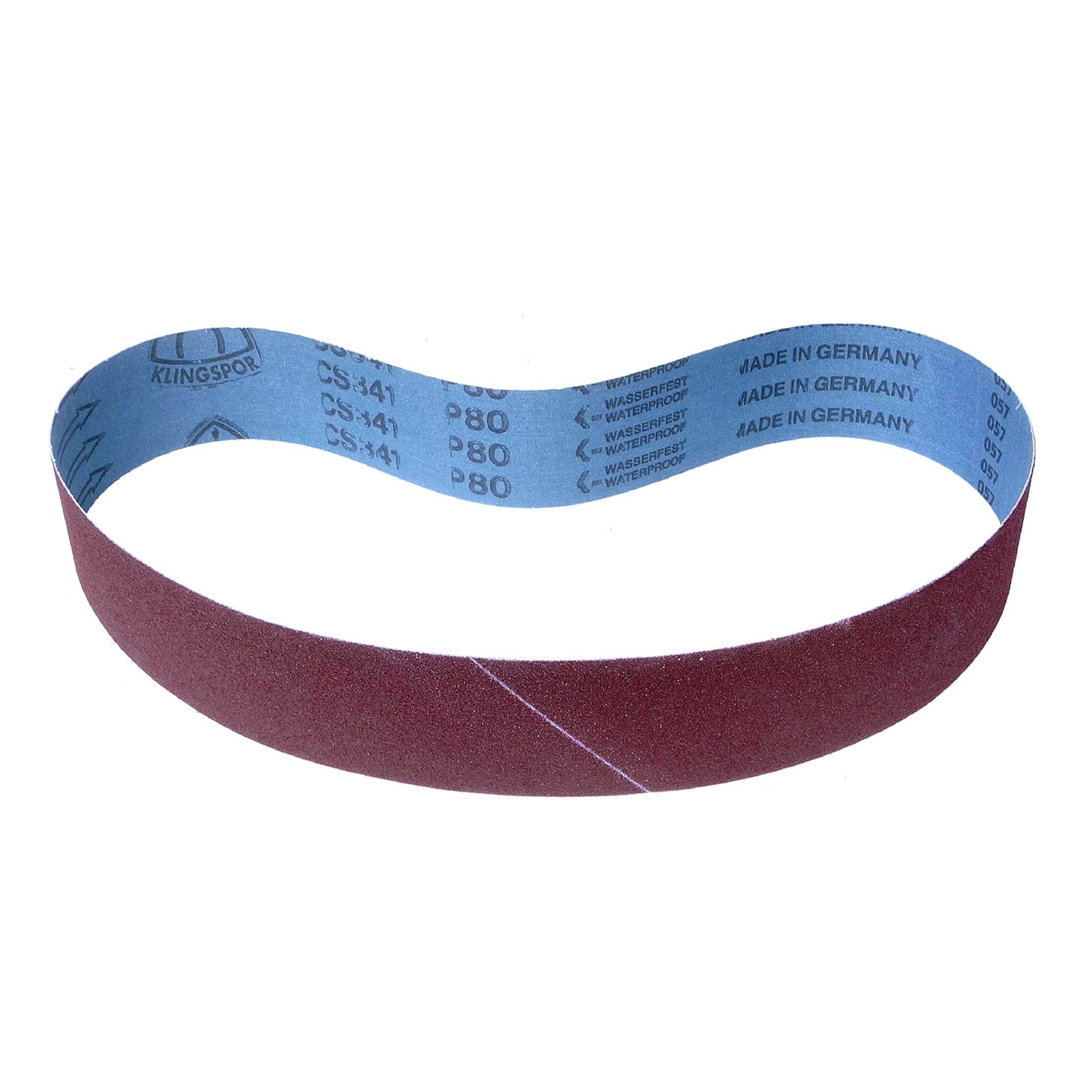CS 341 X Schleifband/Gewebe Schleifbänder wasserfest | 45 x 800 mm (alle Maße) | 5 Stück | Körnung/Korn wählbar: P120