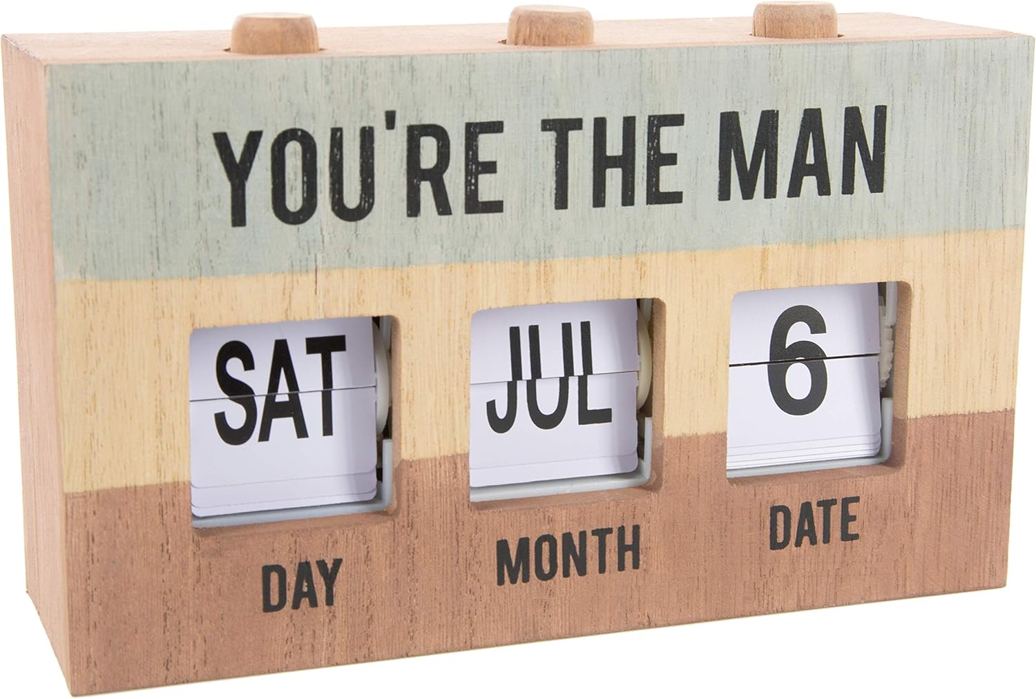 Pavilion - You're The Man - Perpetual Wooden Desk Calendar