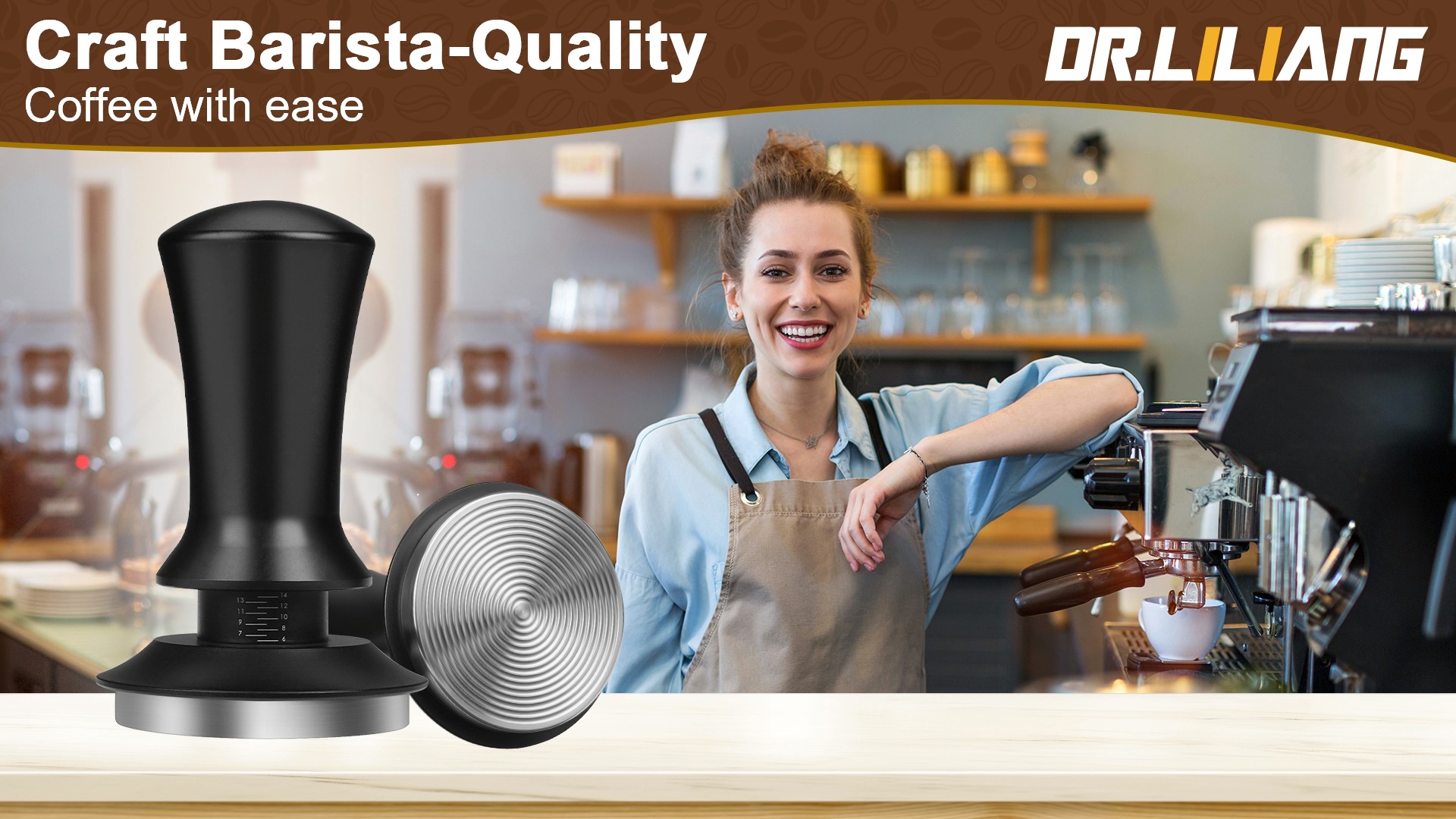Amazon.com: Espresso Tamper Coffee Tamp 53mm: Adjustable DR