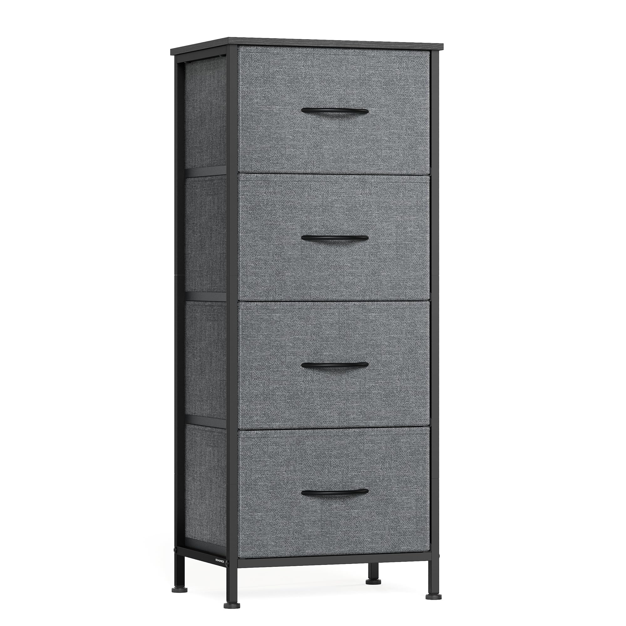 SONGMICS Dresser for Bedroom, Tall Dresser with 4 Fabric Drawers