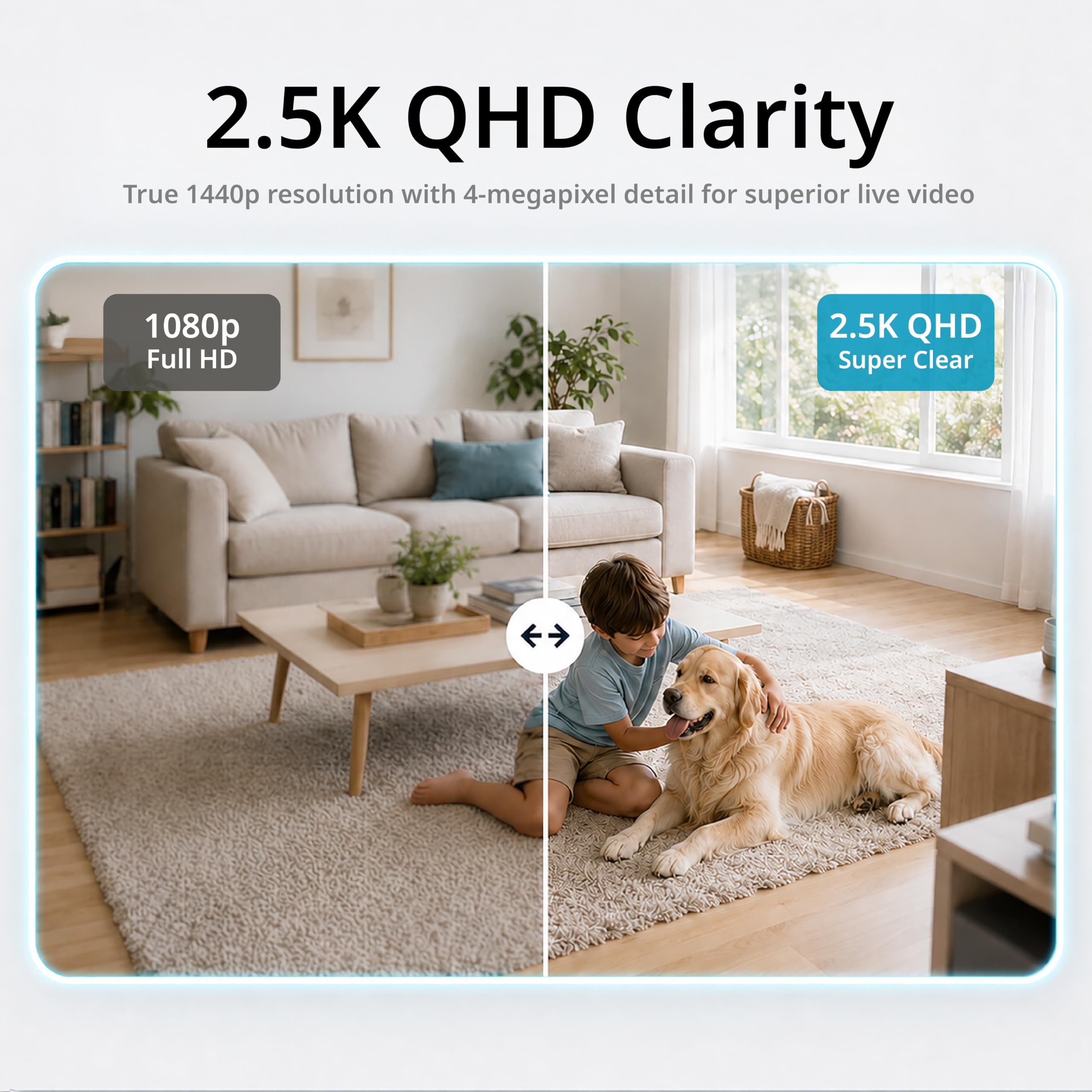 D-Link DCS-8610 Cámara Wi-Fi 2.5K QHD Panorámica con Giro e Inclinación, Detección IA de Personas y Caídas, Vista 360° con Seguimiento Automático, Audio Bidireccional, microSD, App mydlink