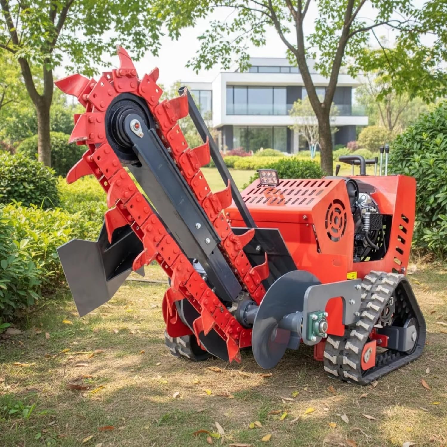 Compact Mini Crawler Trencher Skid Steer Ditcher Machine for Orchard Vineyard Irrigation Trenching Cable Installation High Efficiency Digging Tool
