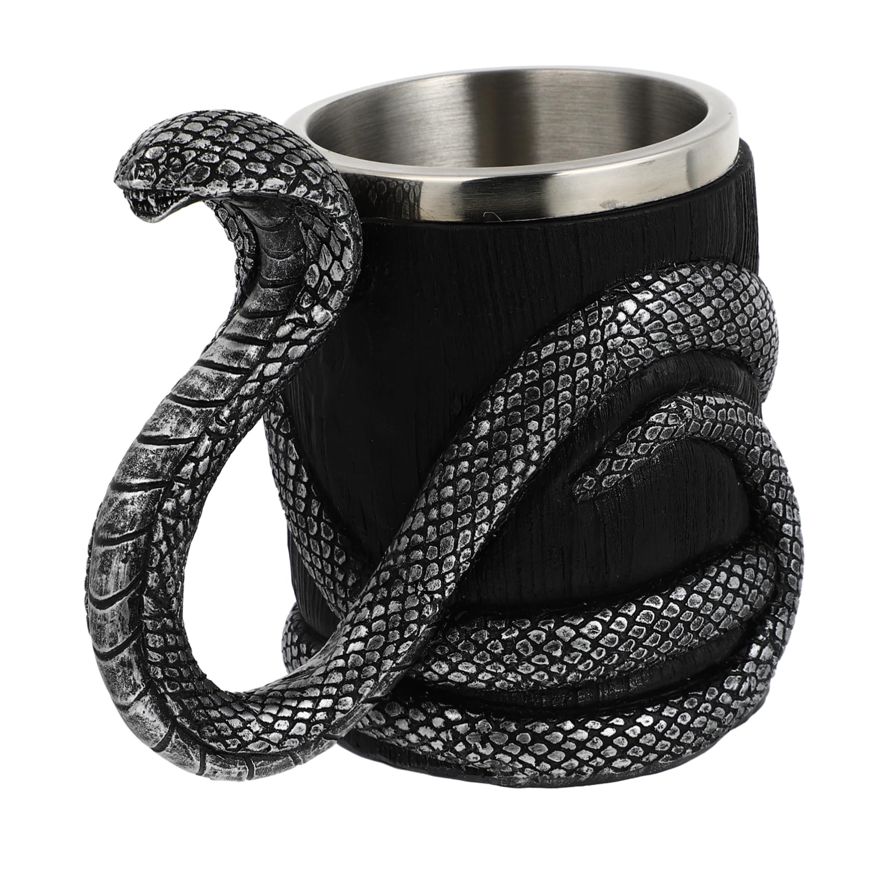 Gobelet Isotherme Maison 600ml Noir en Résine et Acier Inoxydable