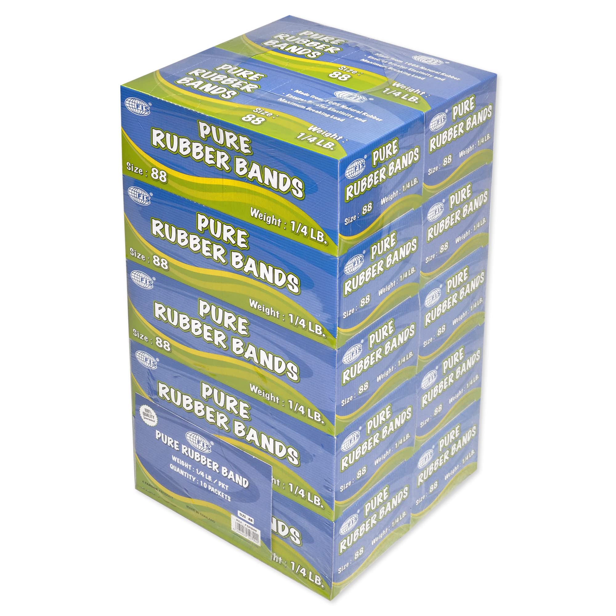 FIS Pure Rubber Band Yellow 10 Boxes - FSRB88