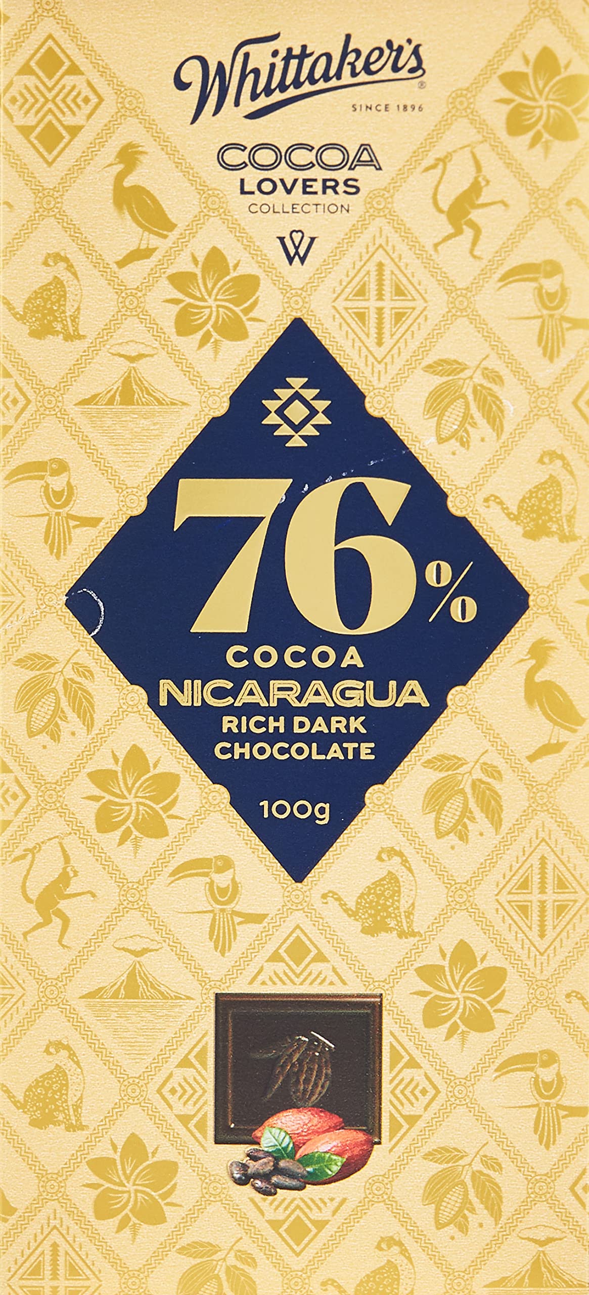 Whittaker's 395 76% Cocoa Nicargua Rich Dark Chocolate 100 g