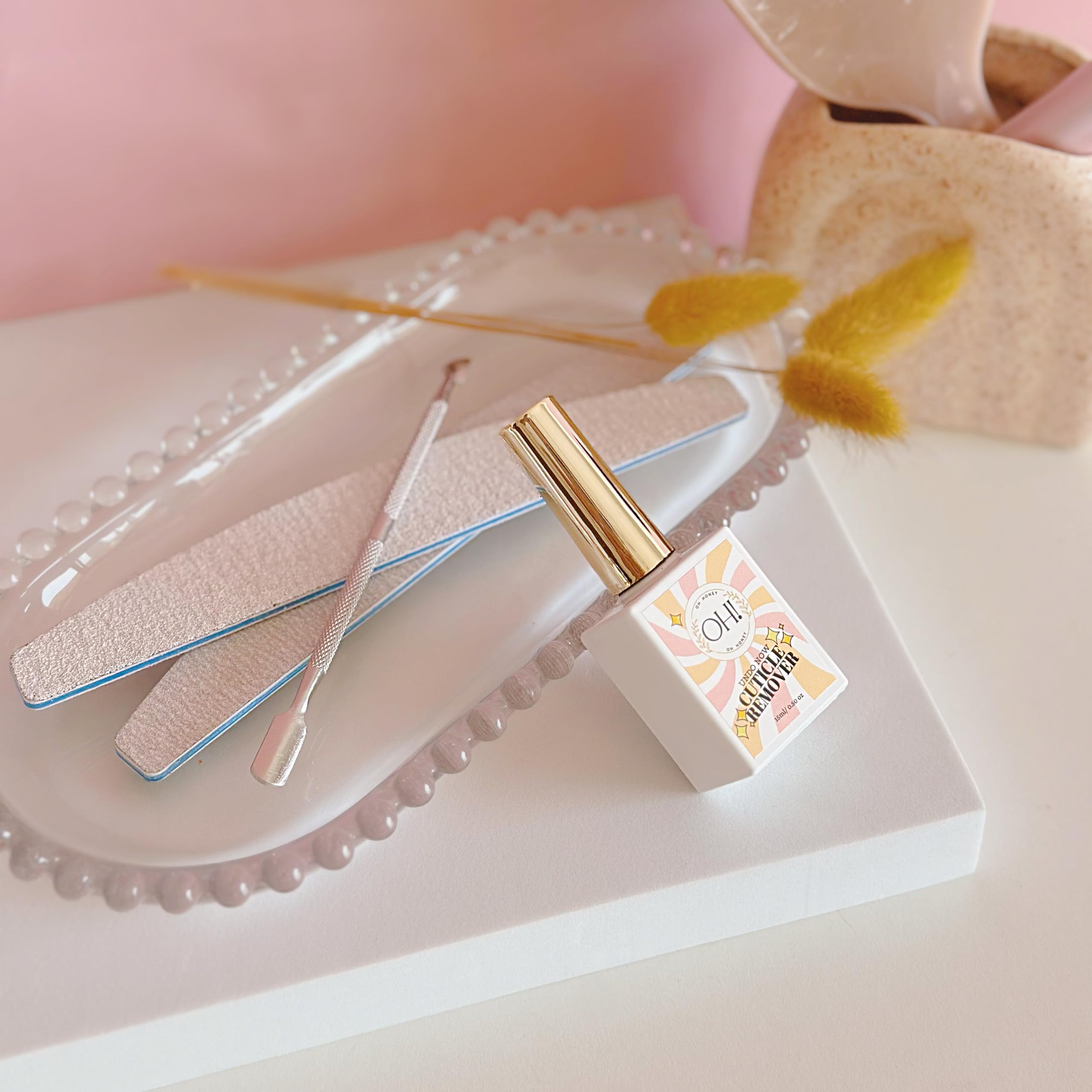Mini Nail tool care kit |Items included Nail filer (180/240) or (80/80), Stainless steel Cuticle pusher & Cuticle remover-image-29