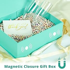 Luxury Large Gift Box 13.8x9x4.3 Storage Box Ribbon Magnetic Closure for Luxury Packaging Box for Mother\'s Day, Birthdays, Bridal Gifts,Weddings