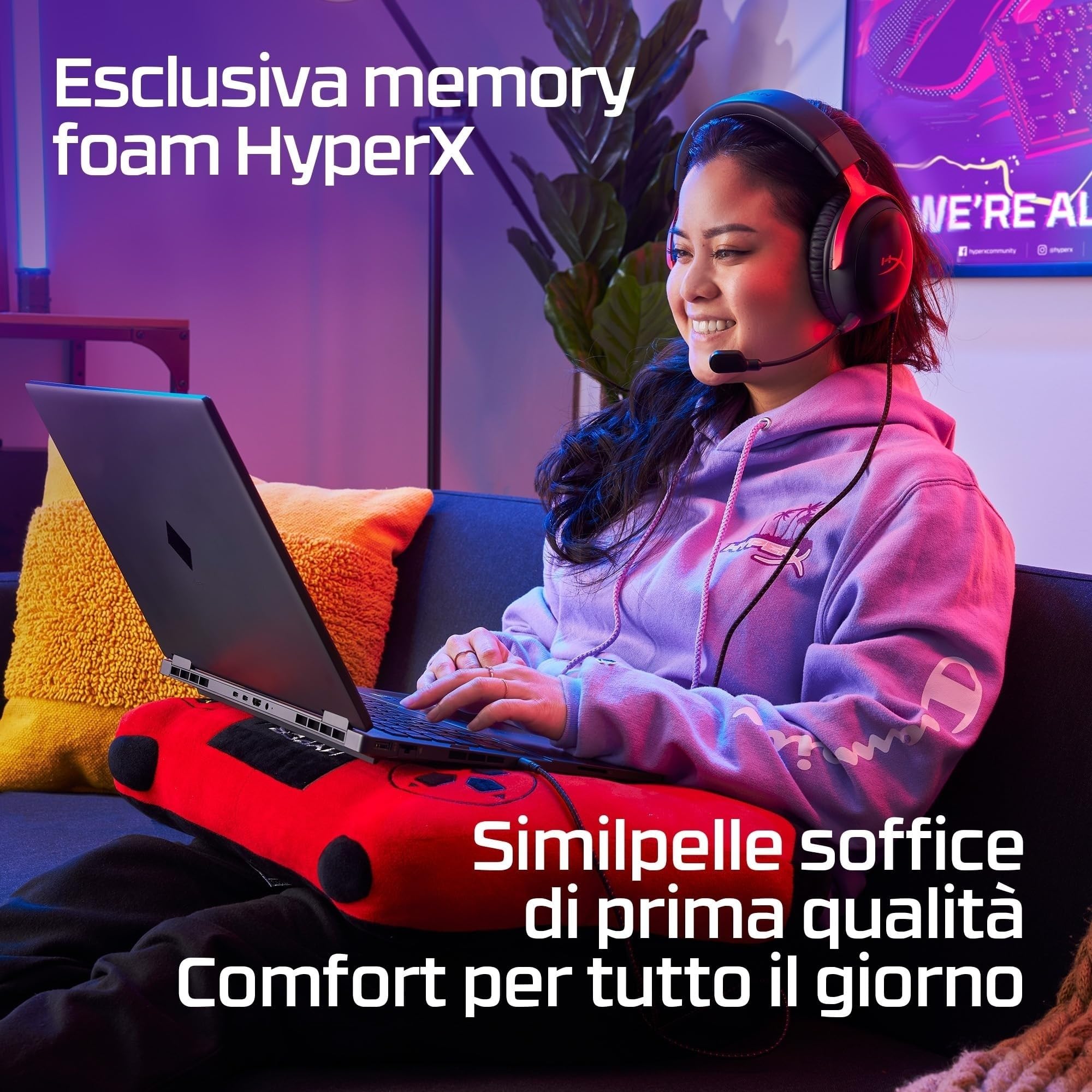 HyperX Cloud III, Cuffie Gaming Con Cavo per Streaming, Microfono Cardioide, Connessioni USB-C, USB-A, Jack 3,5 mm, Compatibile con Pc, Ps5, Ps4, Xbox Series X|S, Nintendo Switch, Smartphone, Rosa