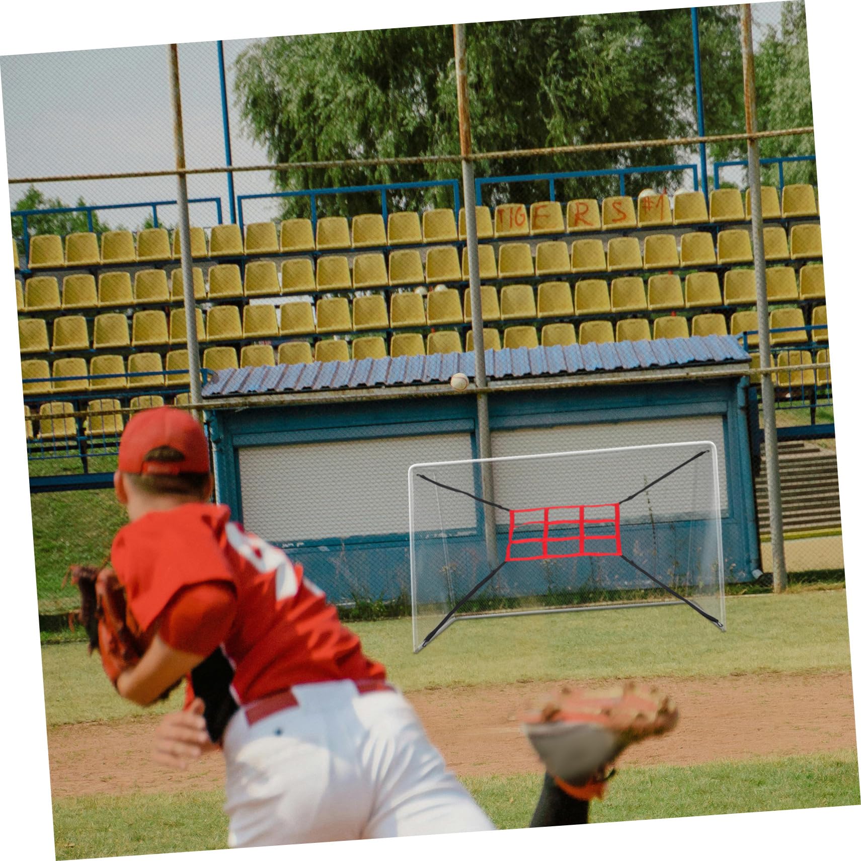 Yardwe Huelga De Entrenamiento Objetivo Red Precisión Ayuda A La Formación Lanzamiento De Softbol Mat Béisbol Lanzamiento Neto Lanzadores Montículo De Béisbol Lanzamiento De Softbol