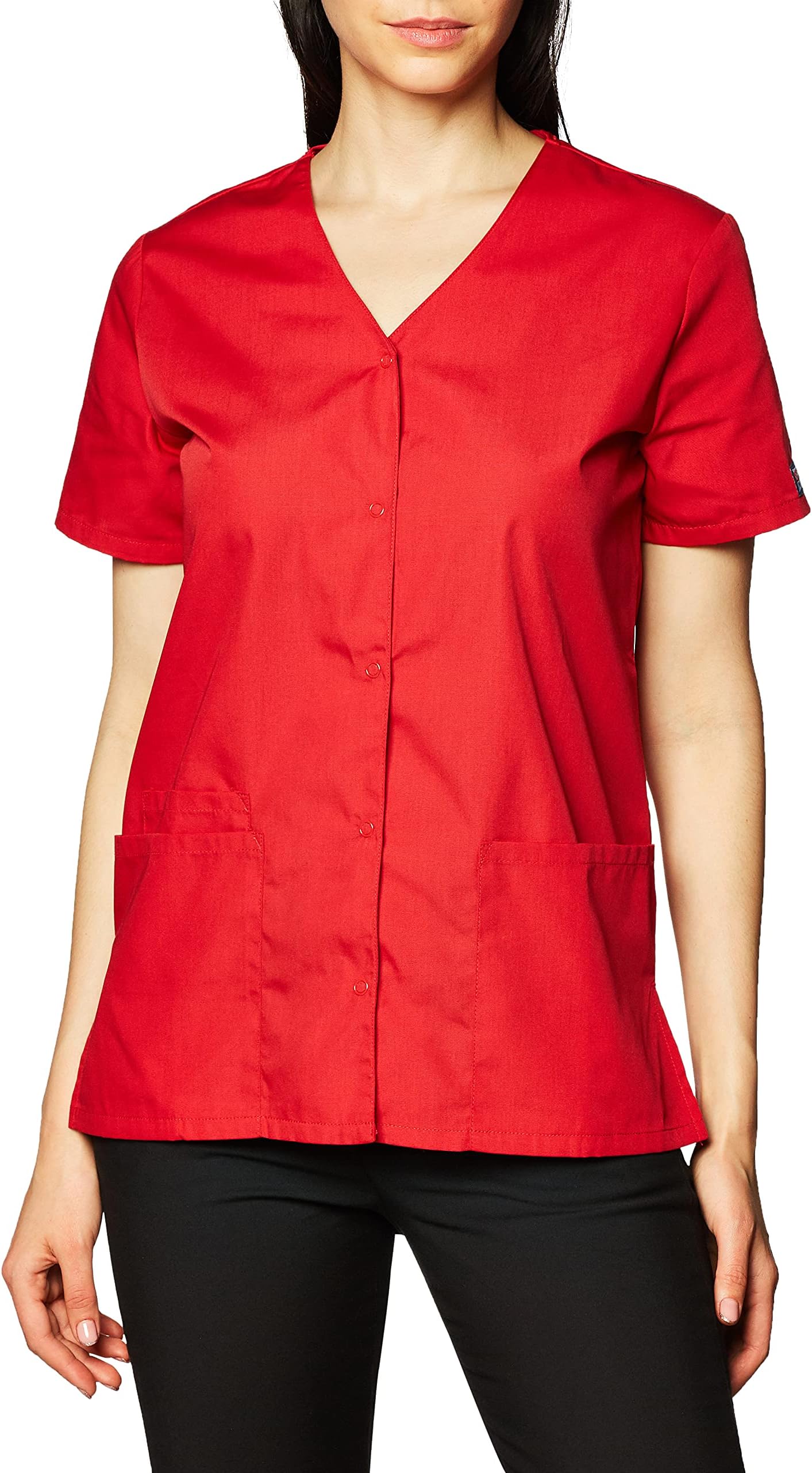 CHEROKEEWomen Scrubs Top Workwear Originals Snap Front V-Neck 4770