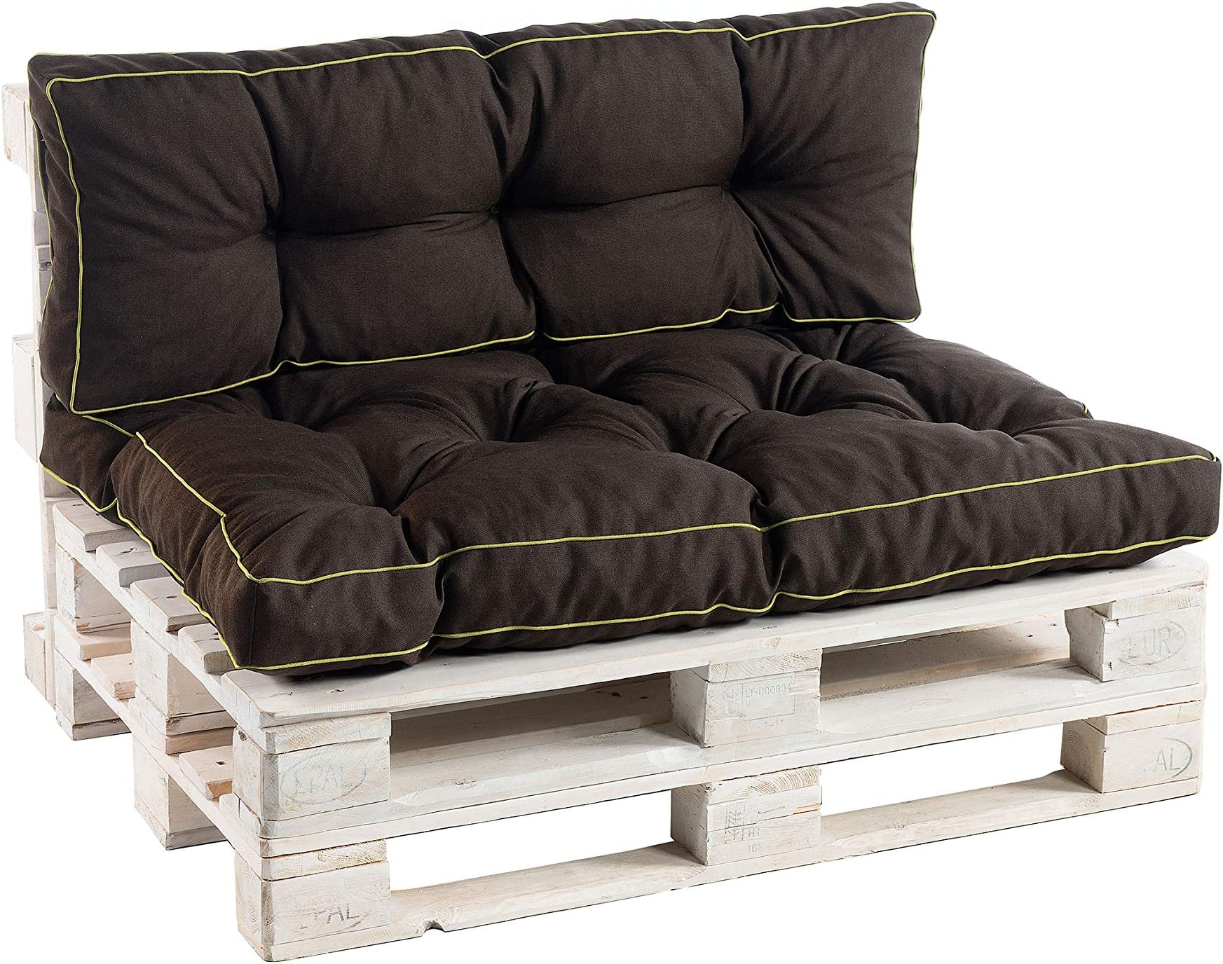 Euro Pallet Cushions Furniture, Garden pillows, Rattan, Seat pad, Back pad PPK (Decorative Pillow 40x40, Brown)
