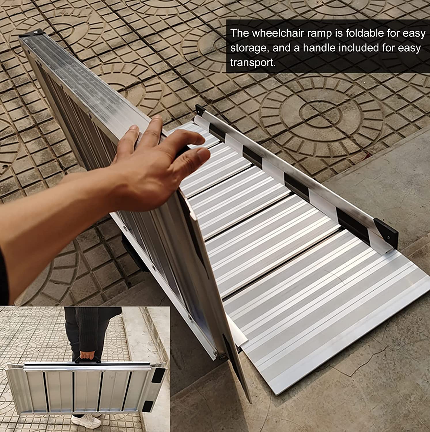 Podjazdy dla niepełnosprawnych Podjazd dla wózków inwalidzkich Przenośny aluminiowy próg podjazdu Uchwyt składany podjazd dla skuterów Stopnie Schody Podjazdy krawężnikowe Podjazdy dla niepełnospraw