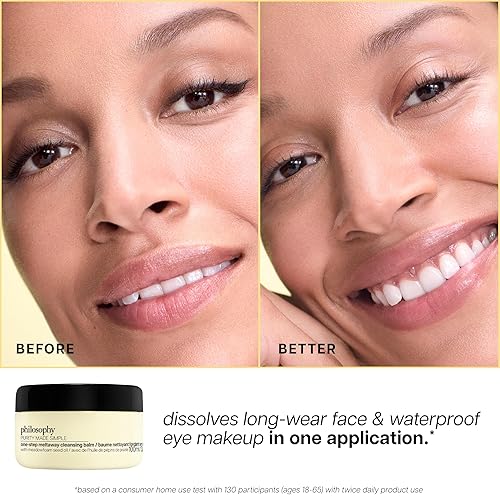 Miniatura 5 de philosophy Purity - Bálsamo limpiador de un solo paso con glicerina hidratante, elimina el maquillaje y las impurezas obstinadas, con aceite