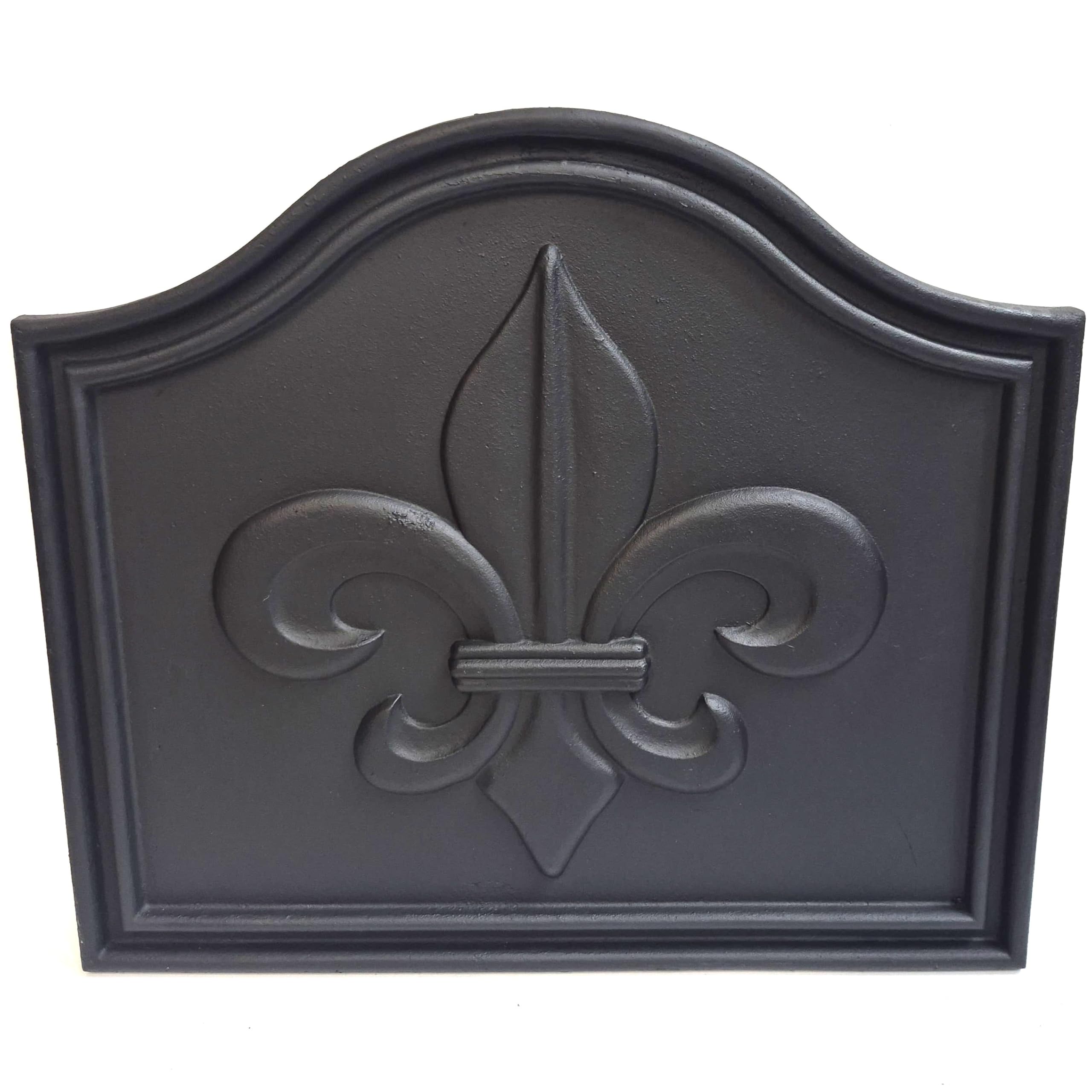 Fleur De LYS Cast Iron Fire Back 23'' Wide - Cast Iron