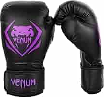 Venum Contender ボクシンググローブ 12oz Venum Contender Boxing Gloves - Black/Purple - Venum