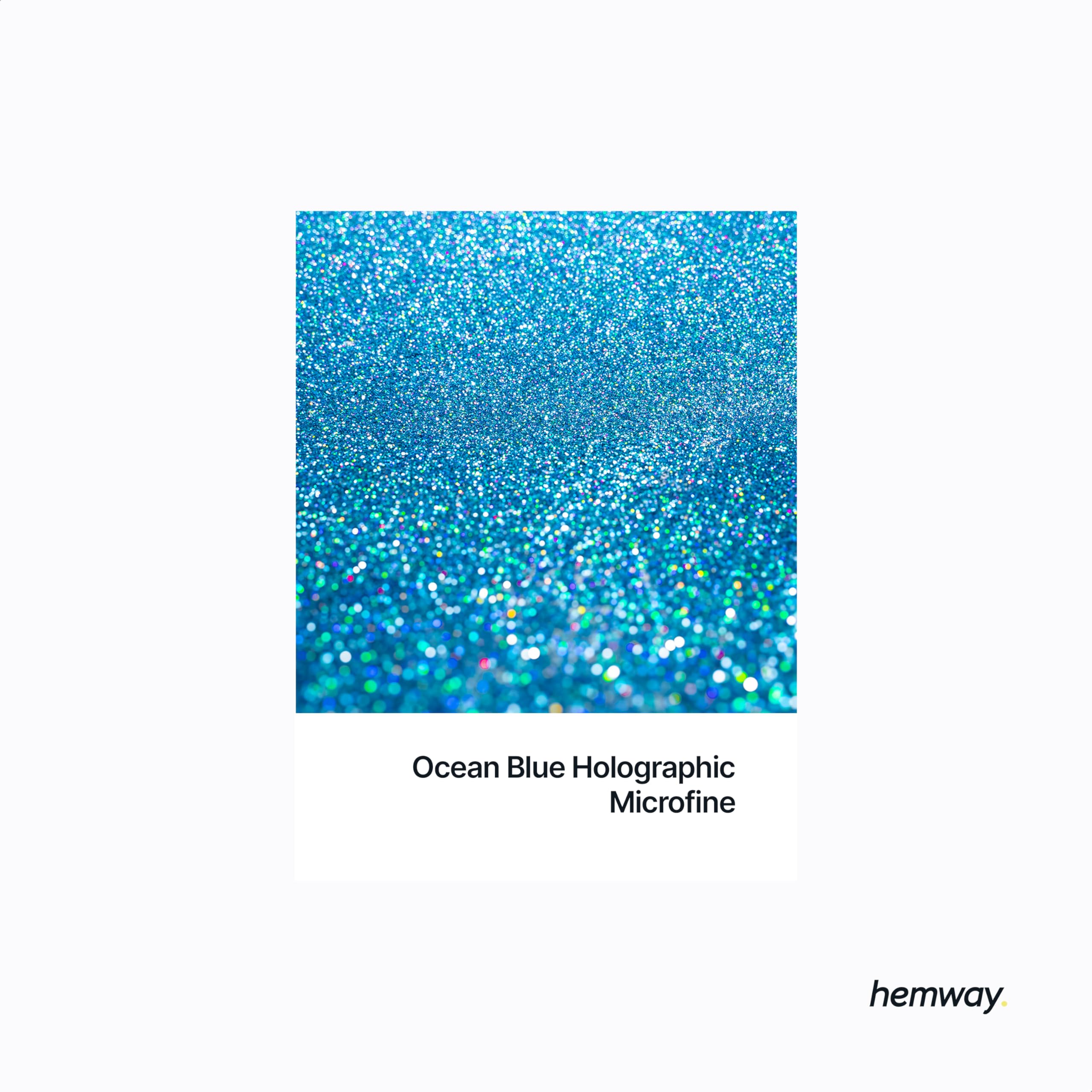 Holographic Ocean Blue Glitter Shaker, 130g Microfine Glitter, Crafts 1/256" Metallic Flake Ocean Blue Sequins - Image 2