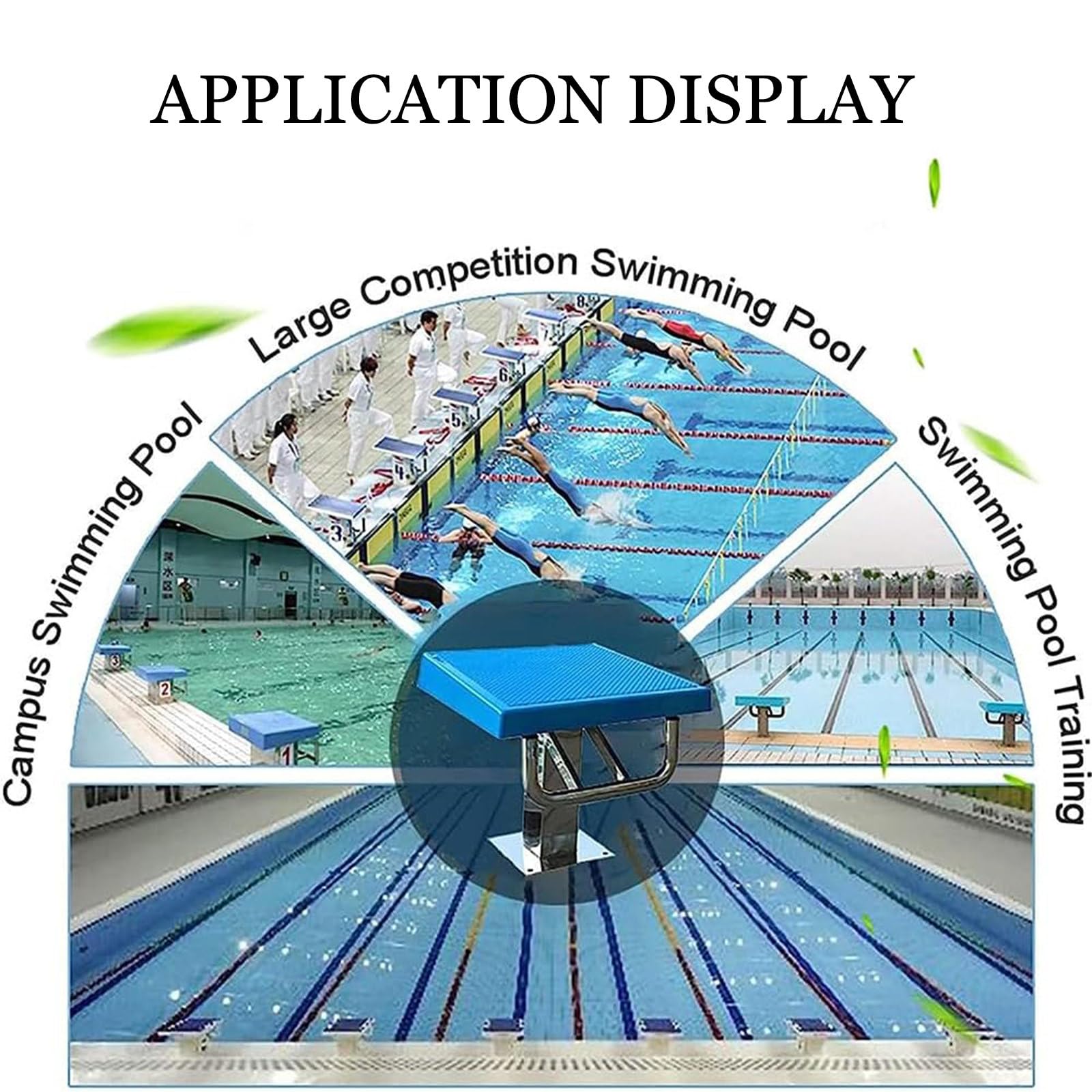 Plongeoirs de Piscine en Acier Inoxydable 304, Antidérapant, pour Piscine Intérieure et Extérieure