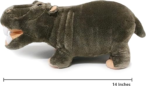 Miniatura 3 de Ice King Bear Wild Animal Stuffed Animals Zoo Family Plush Toy (Hippo 14 Inches)