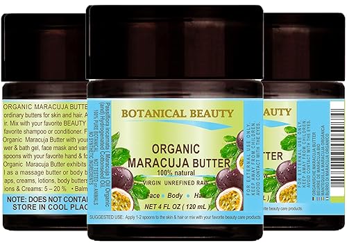 Miniatura 3 de Botanical Beauty MANTECA DE MARACUJA ORGÁNICA 100% NATURAL100% BOTÁNICOS PUROS. 4 Fl.oz.- 4.1 fl oz. Para el cuidado de la piel, el cabello y las