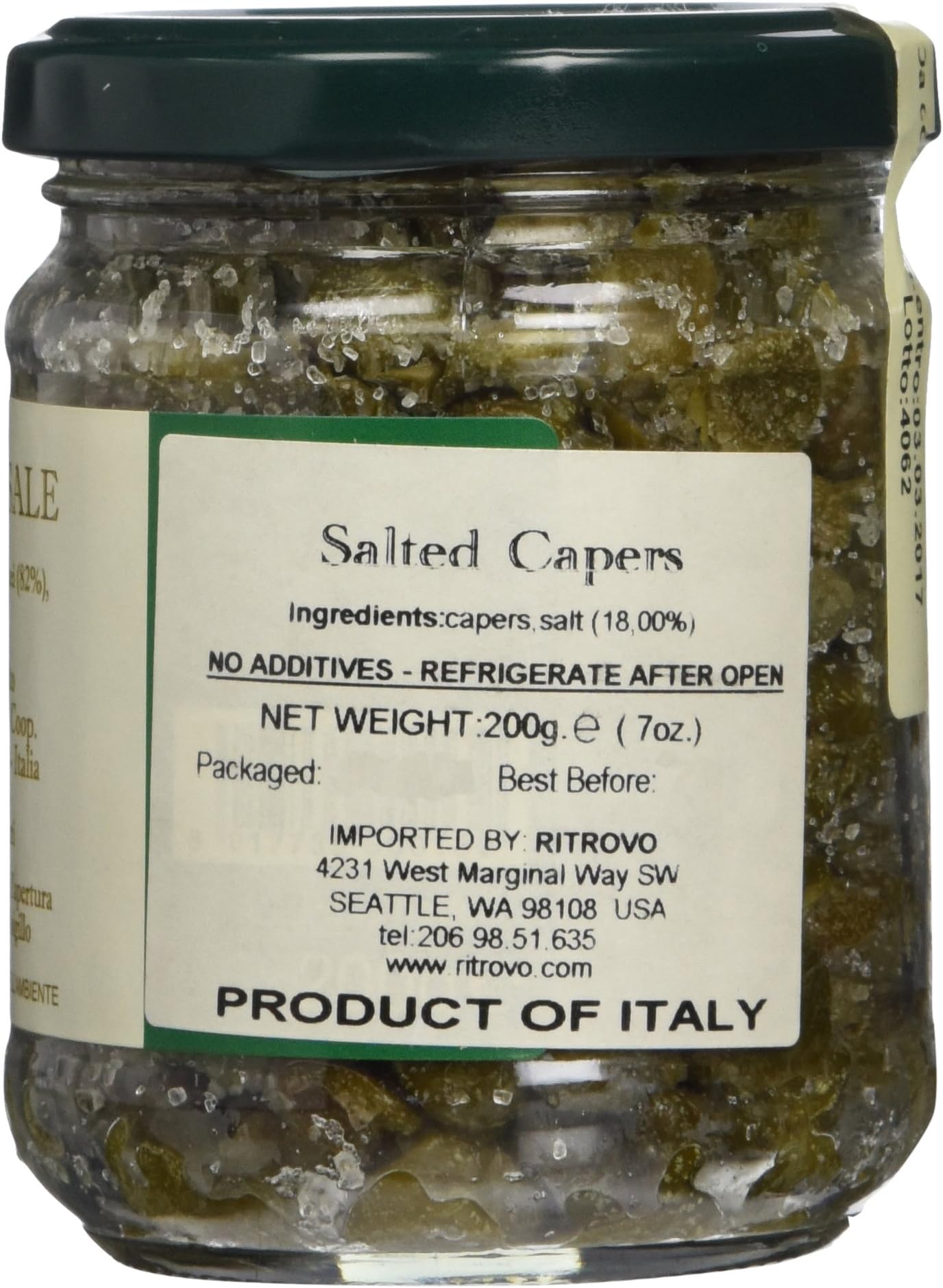 Il Mongetto Salinas Salted Capers 7 oz.