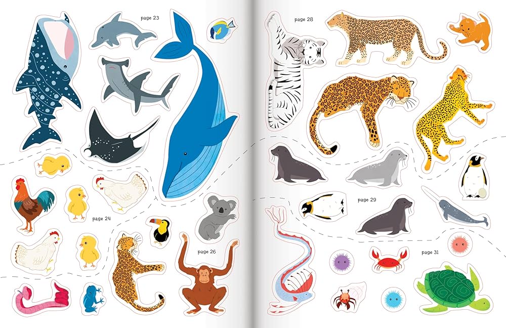 ANIMAL VACATION ステッカーブック Amazon.co.jp: ステッカーアクティビティブック - 動物