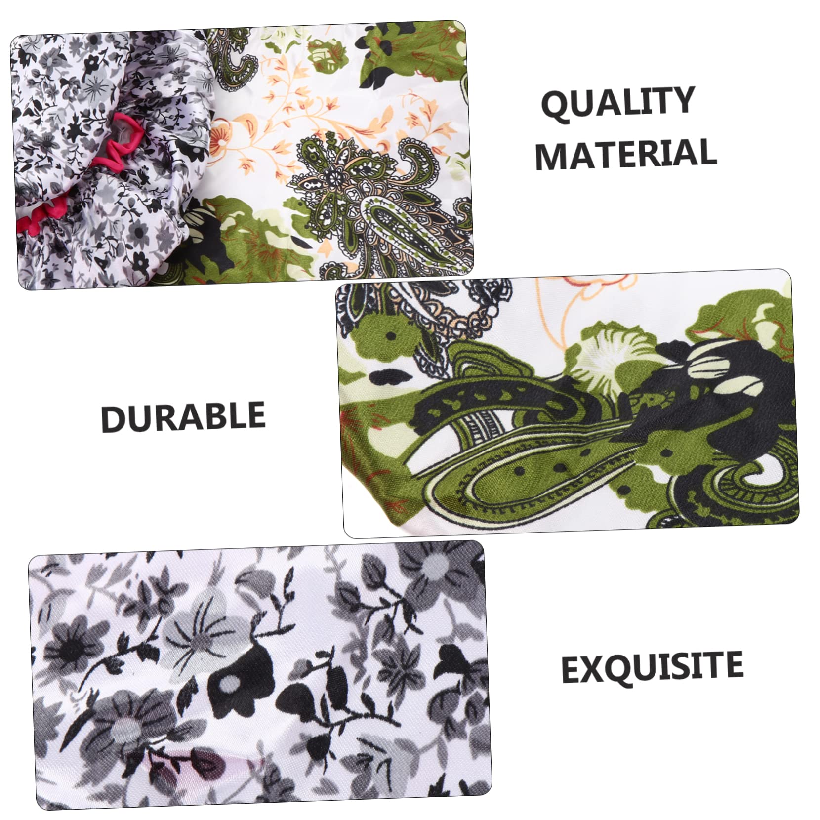 Beaupretty 6piezas Gorro Doble Para Pack De Sombreros Para Mujeres Diseño Impreso Para Cuidado Facial Baños y Limpieza Del Hogar