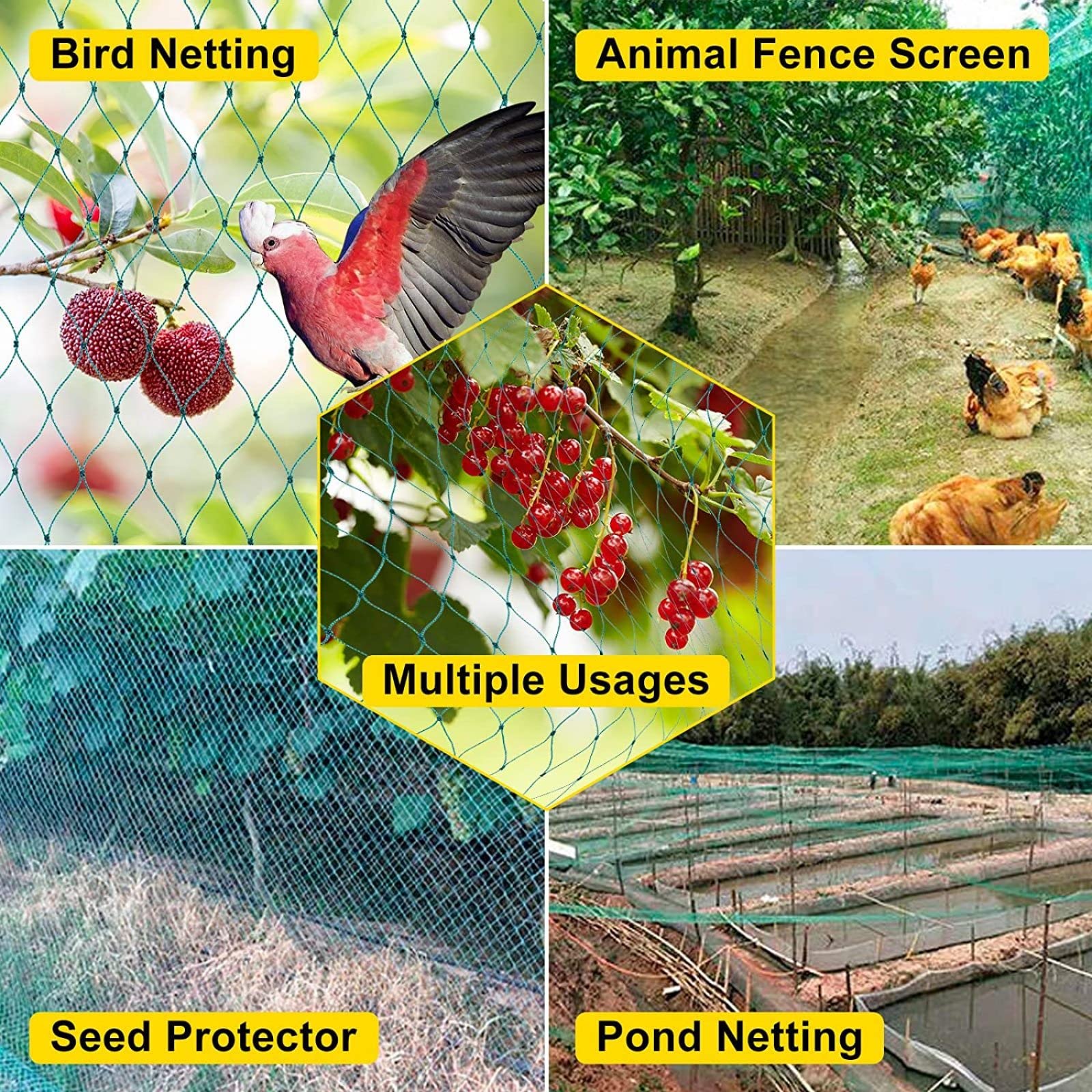 Filet Protection Oiseaux Potager Jardin Oiseau Filet de pour Plante Protection Contre Les Oiseaux, Les Feuilles, Les Oiseaux,5x10m