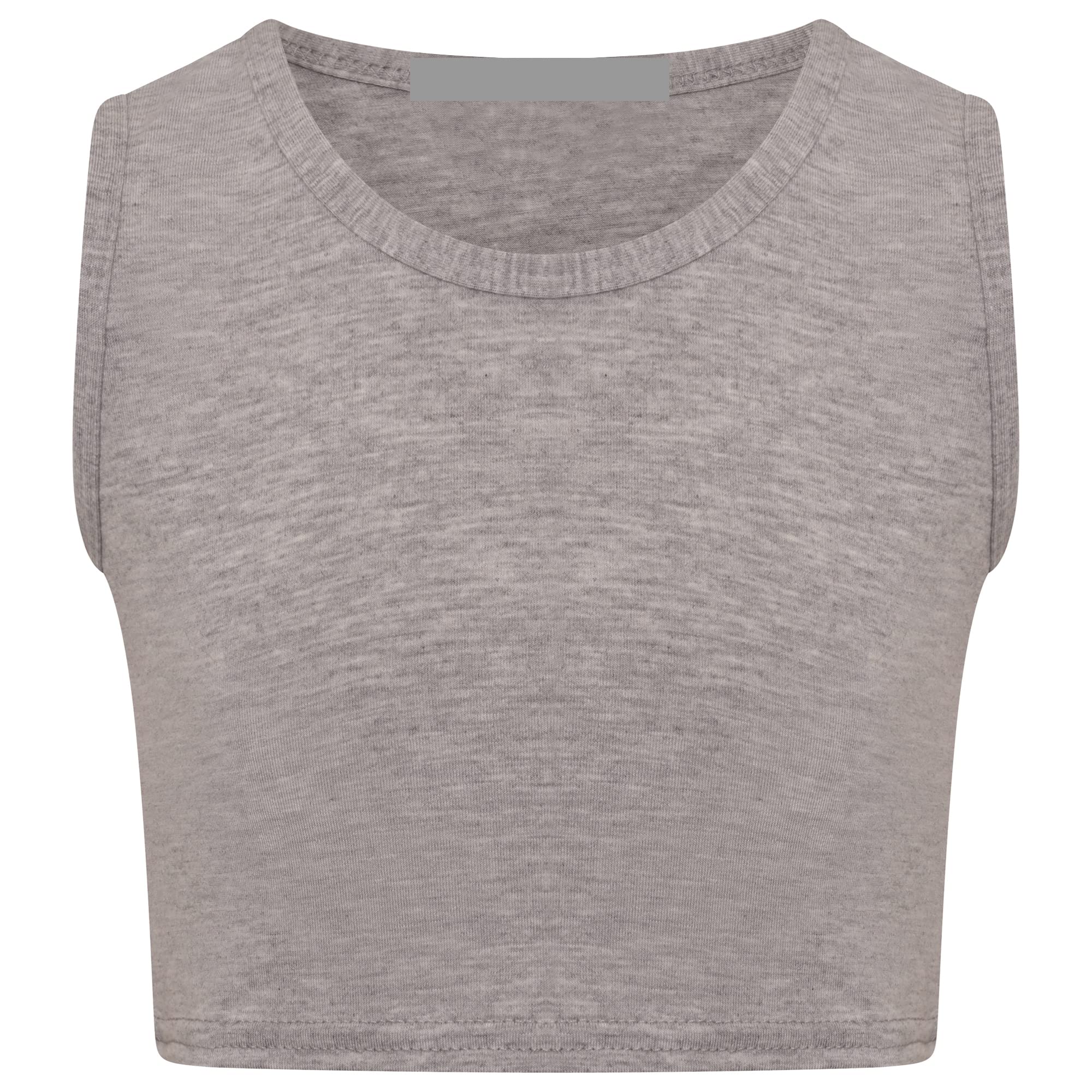 Loxdonz Girl's Kids Basic Crop Tank Tops Sleeveless Racerback Muscle Crop Tank Vest Top
