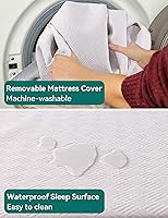 Vista 5 de BABELIO - Colchón de espuma viscoelástica para cuna de bebé y niño pequeño de doble cara tamaño estándar, con funda impermeable extraíble