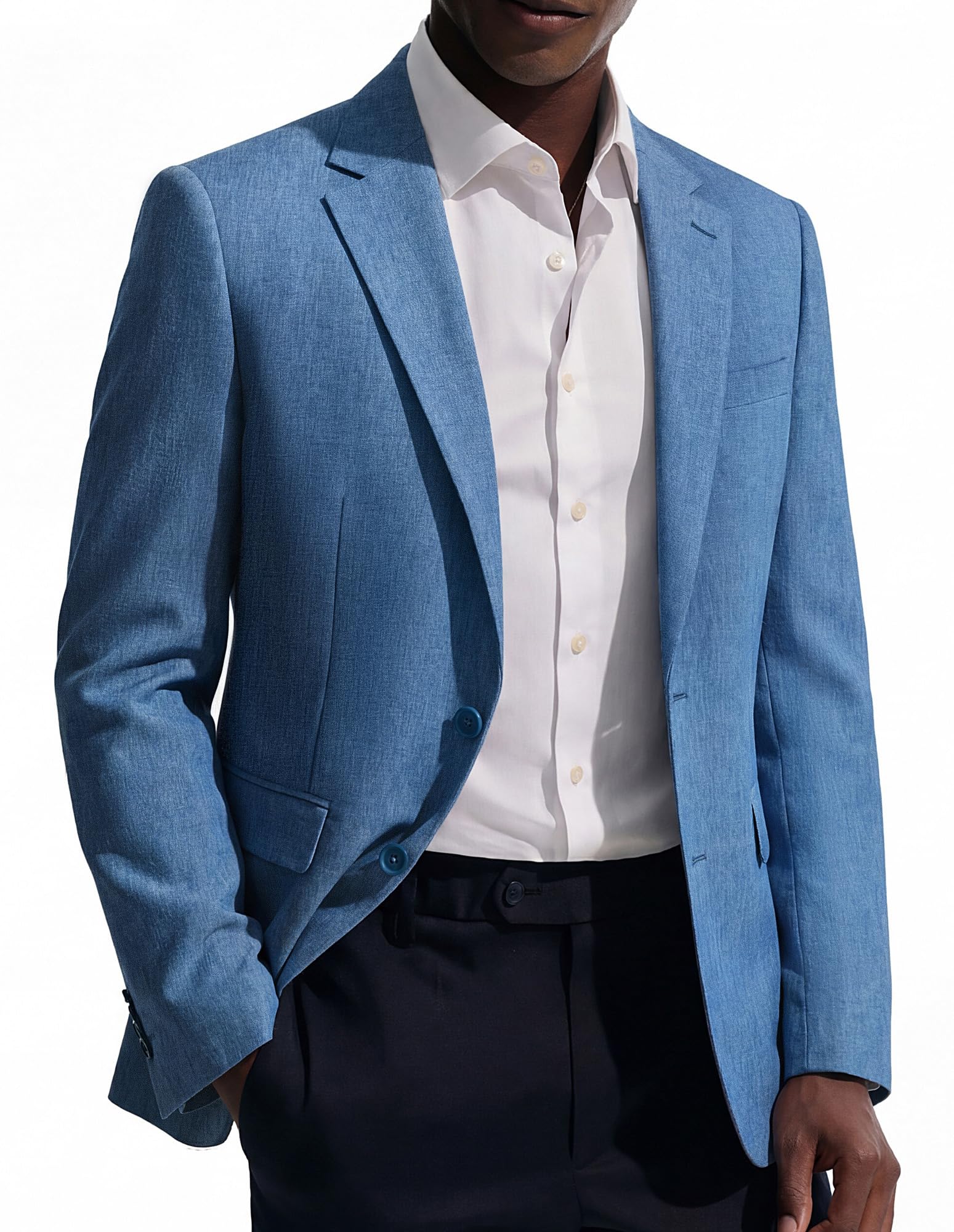 PJ PAUL JONES Mens Casual Business Sport Coat Blazer Two Buttons Slim Fit Lightweight Jacket