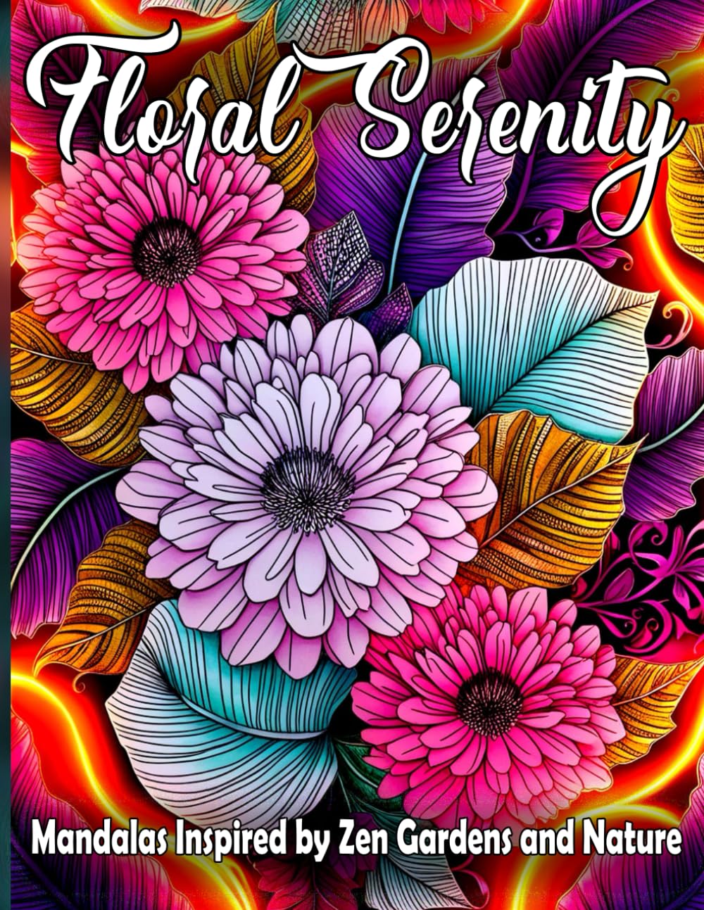 Floral Serenity: Zen Garden Mandalas for Relaxation and Inner Peace, XXL Floral Mandala Coloring Book: Nature-Inspired Designs to Relieve Stress, Enhance Focus, and Cultivate Mindfulness