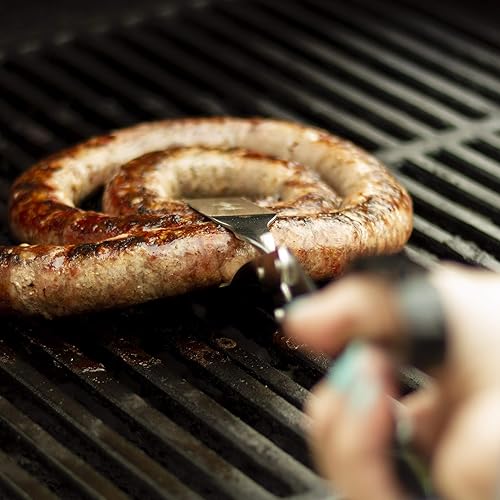 Miniatura 8 de Shark BBQ Juego de pinzas (paquete de dos) pinzas para parrilla de 13 y 17 pulgadas y volteadores de carne para asar a la parrilla en parrillas de