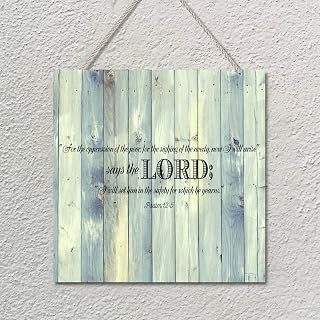 Vrurinss Quote Wood Plaque Sign Wall Hanging For The Oppression of The Poor Farmhouse Rustic Decorations Sign Motivational Gift Garden Signs Courtyard Living Room Decorations for Wall 12x12 Inch