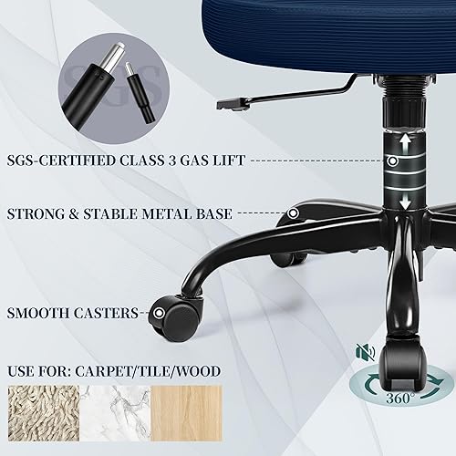 Miniatura 7 de FelixKing Silla de oficina, silla de escritorio ergonómica con altura ajustable y soporte lumbar, silla giratoria de escritorio para computadora con