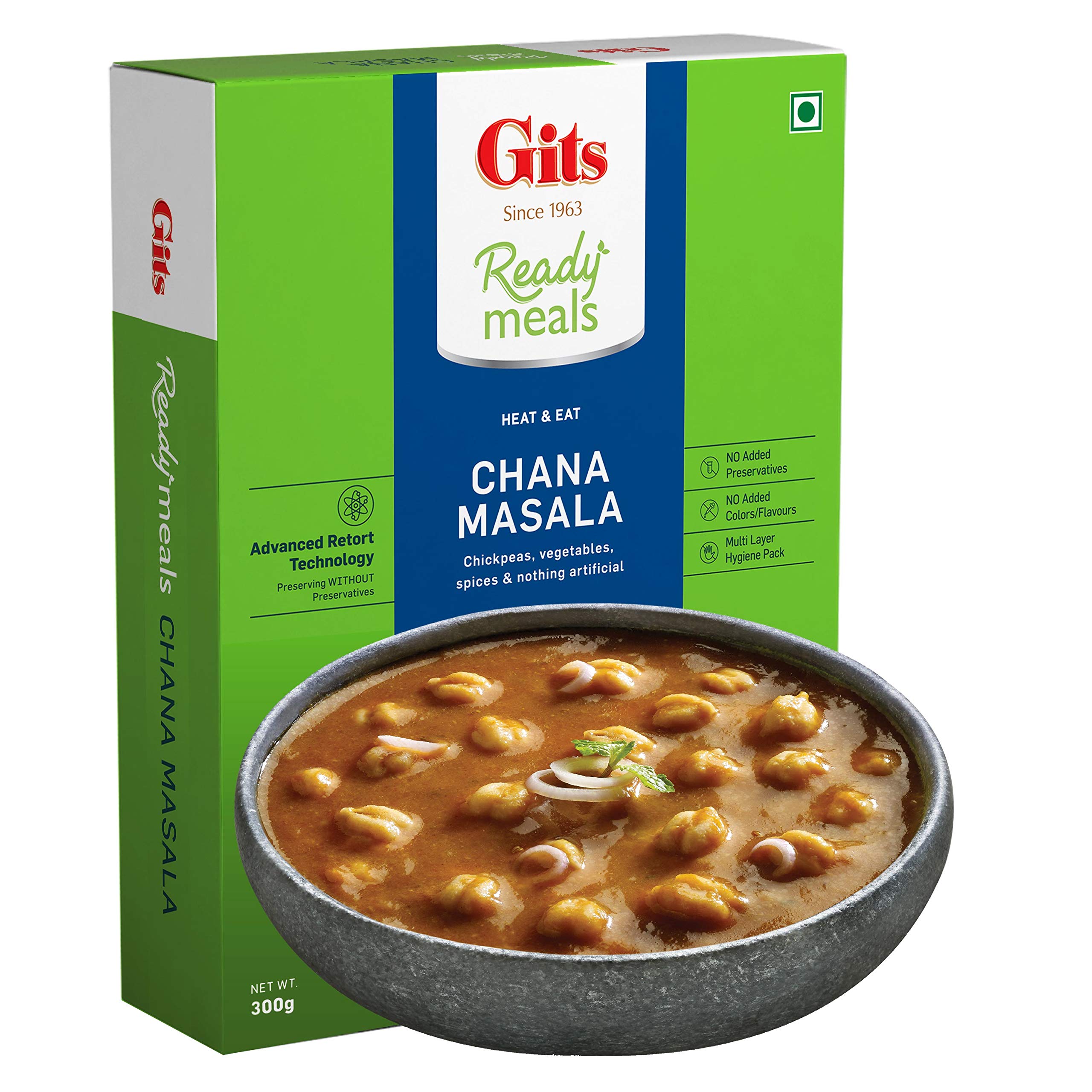 Gits Ready to Eat Chana Masala, Pure Veg, Heat and Eat,1200 g (Pack of 4 X 300g) - Image 4 thumbnail