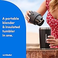 Vista 2 de nutribullet Batidora portátil abatible con vaso aislante, inalámbrico, negro, NBPB50350AK