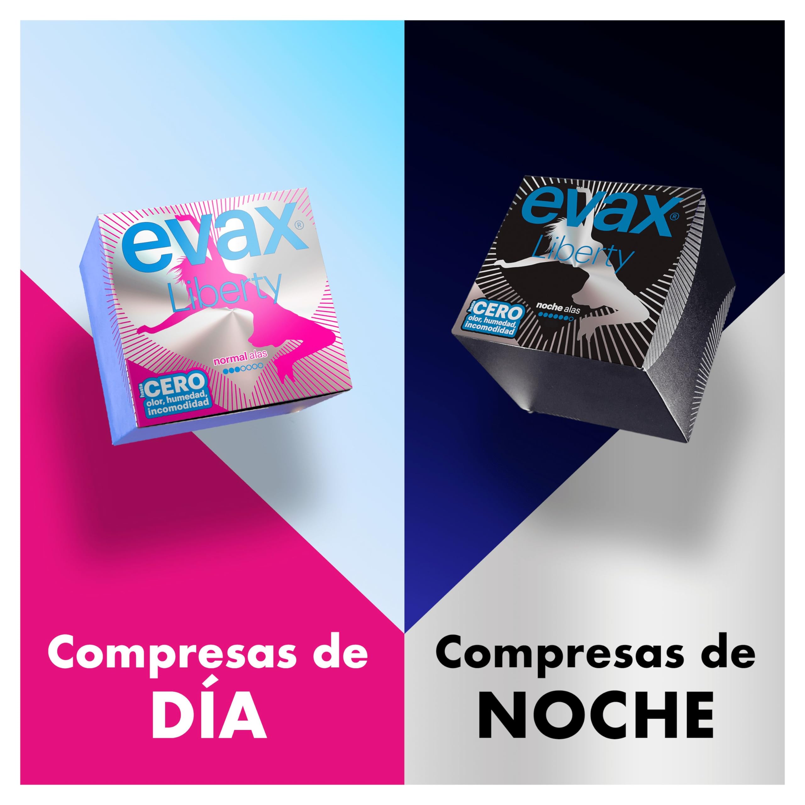 Evax Liberty Normal Compresas Con Alas, 96 unidades, No Notarás Que Las Llevas
