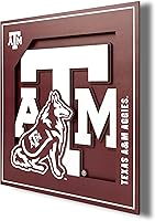 Vista 1 de YouTheFan NCAA Texas A&M Aggies - Arte de pared de la serie de logotipos 3D - 12x12 pulgadas