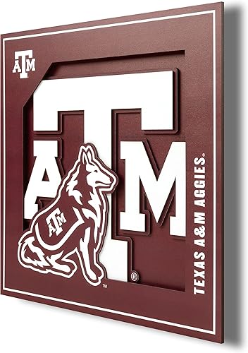 Miniatura 1 de YouTheFan NCAA Texas A&M Aggies 3D Logo Series - Arte de pared - 12 x 12