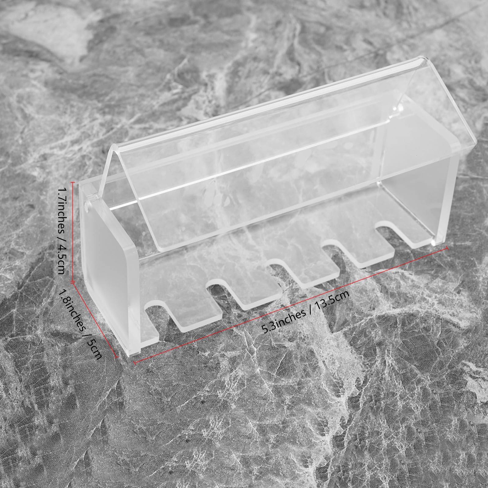 Soporte para cepillo de dientes de pared con 5 ranuras, organizador de almacenamiento autoadhesivo para ducha, colgador de cepillos de dientes para baño, botiquín, dormitorio (escarchado)