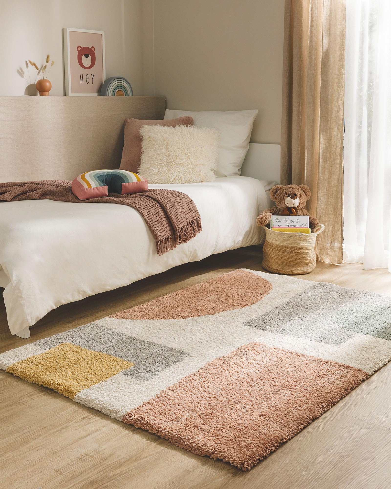 Tapis enfant facile entretien benuta Lytte Gobi style scandi multicolore fausse fibre 160x230