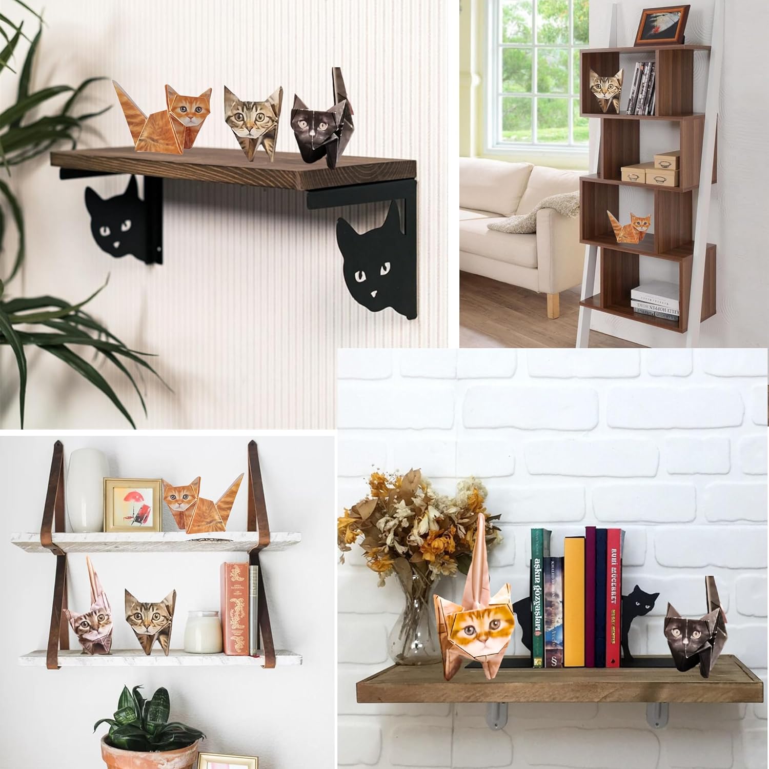 Paper Cats Origami Kit, 50pcs DIY 3D Origami Animal Kit for Create Adorable Paper Cats, Creative Craft Activity for Cat Lovers, Fun Home Desk Decor, Christmas Birthday Gift(Cat) - Image 5