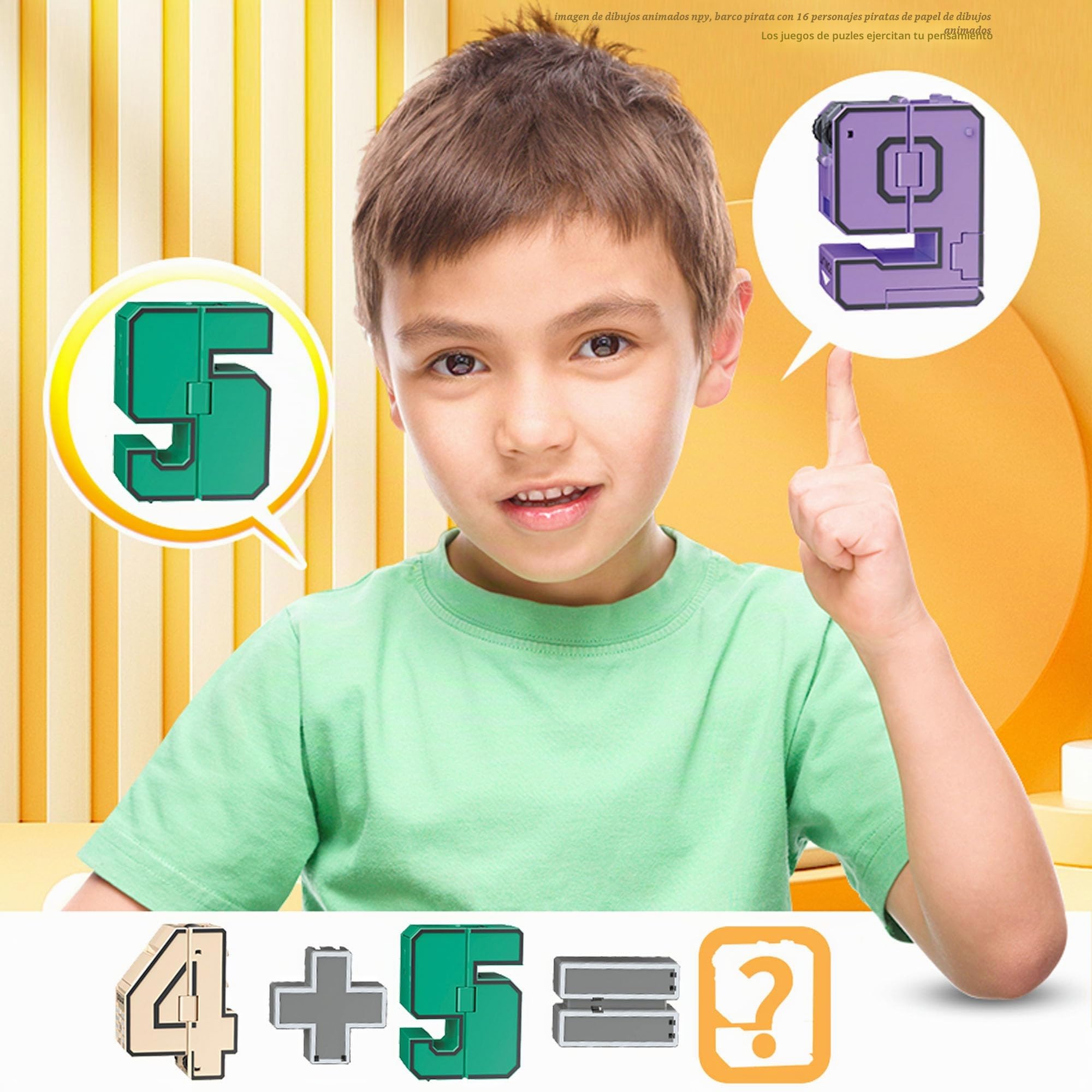 Robots Numéricos Transformables, Juguetes Transformables para Regalo de Cumpleaños, Juguetes Intelectuales para Niños, Robots Educativos 3-6 Años Niños Jugando Aprendiendo (type 1（0-9）)