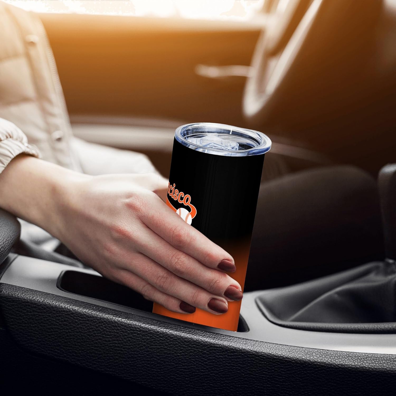 San Francisco EST 1883 Tumblers 20oz Straight Skinny Car Cups Sports Travel Coffee Mug,Stainless Steel,Insulated,Classic Collection Gifts for Men Women Fans. - Image 6