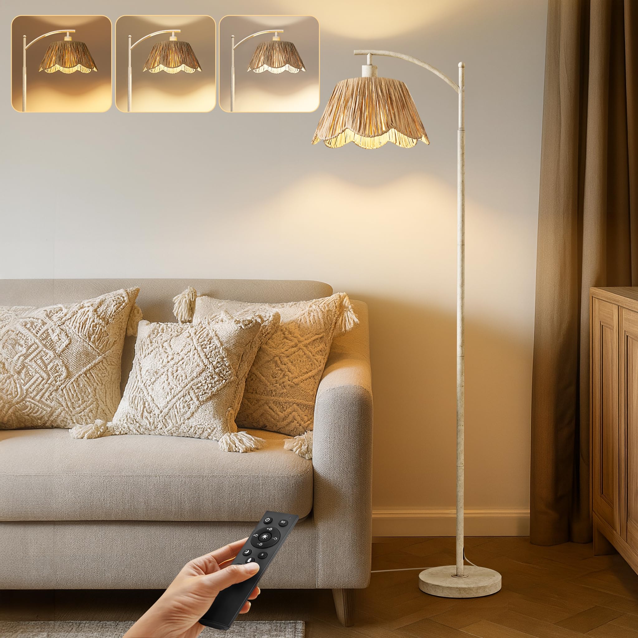 Oneach Rattan Floor Lamp