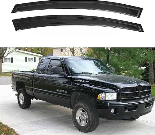 Miniatura 187 de IG - Visera para ventana de automóvil, protector contra la lluvia, el sol y el viento, con cinta adhesiva, deflector extraduradero para ventana